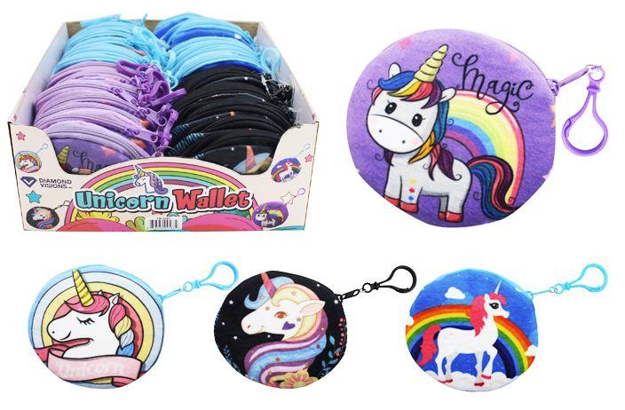36 Wholesale Unicorn Plush Coin Purse image