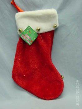 48 Wholesale Stocking With Gold Bell Christmas image