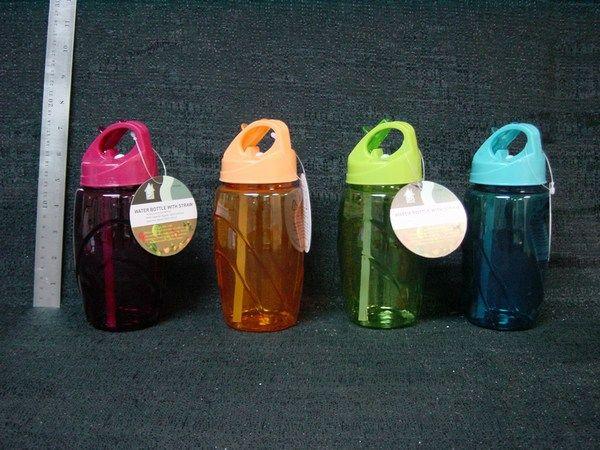 24 Wholesale Plastic Water Bottle With Straw 500ml image
