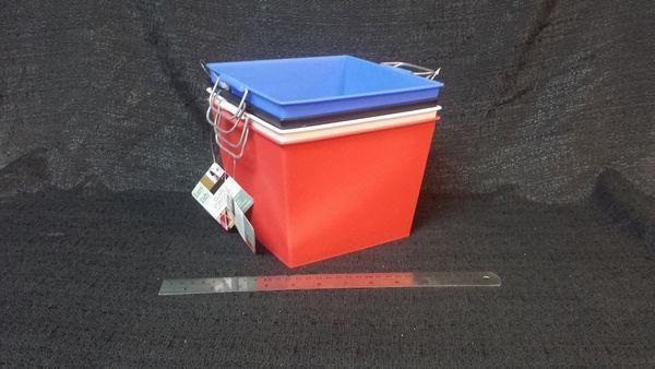36 Wholesale Storage Bin Square With Handle Assorted Color image