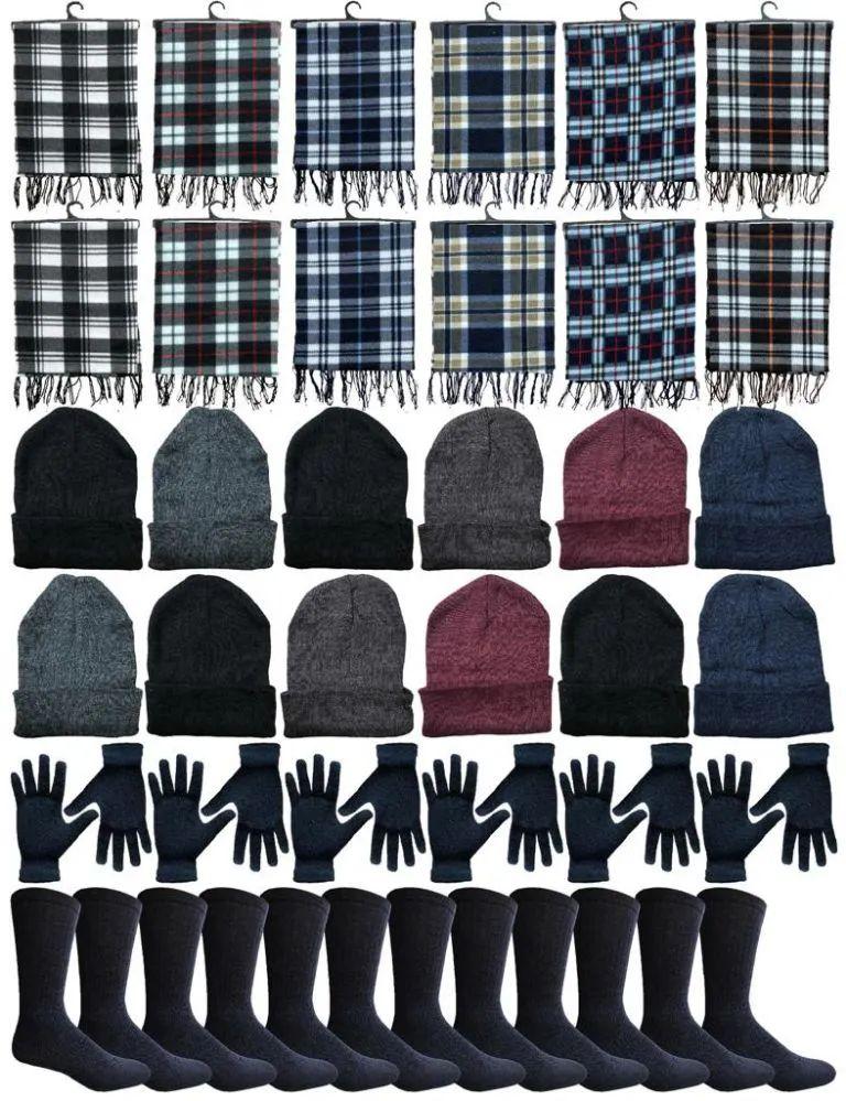 240 Wholesale Winter Bundle Care Kit For Woman, 4 Piece - Hats Gloves Beanie Fleece Scarf Set In Assorted Colors