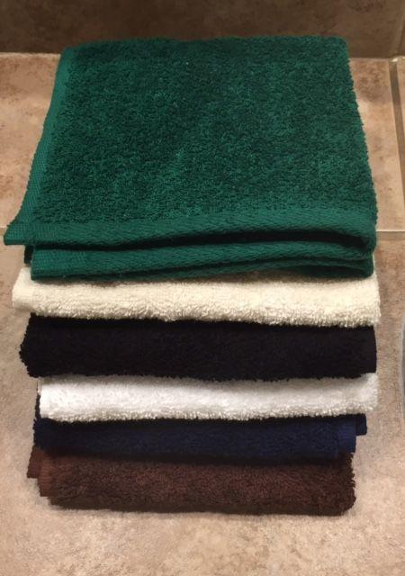 12 Wholesale Plush Loop Terry Millenium Wash Cloth Long Lasting And Durable In Hunter Green image