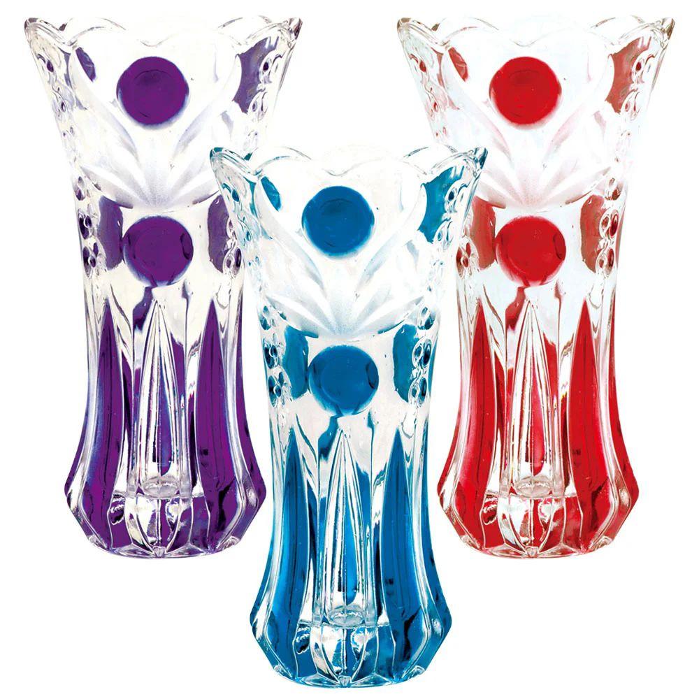 8 Wholesale Clear Glass Vase With Color 12 Inches image