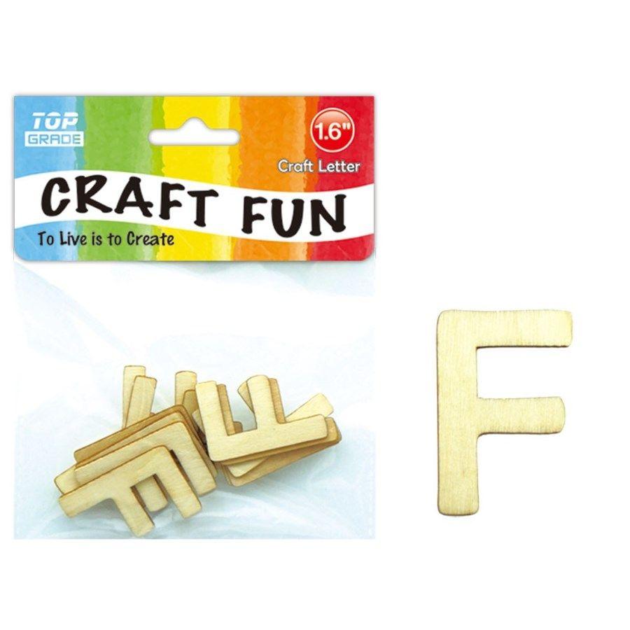 12 Wholesale Wooden Craft Letter F image