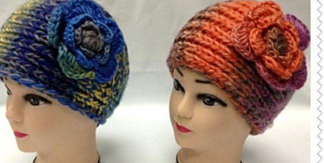 60 Wholesale Women's Knit Colorful Floral Ear Warmer Headband image