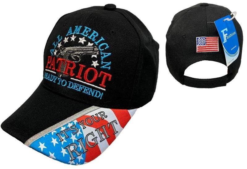 36 Wholesale All American Patriot Ready To Defend Hat image