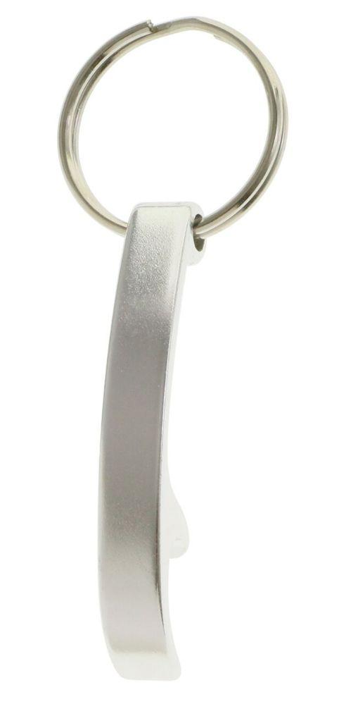 96 Wholesale Silver Colored Aluminum Bottler Opener Keychain image