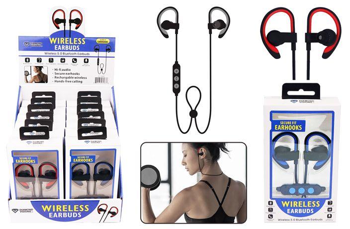 12 Wholesale Wireless Sport Earbud Headphones image