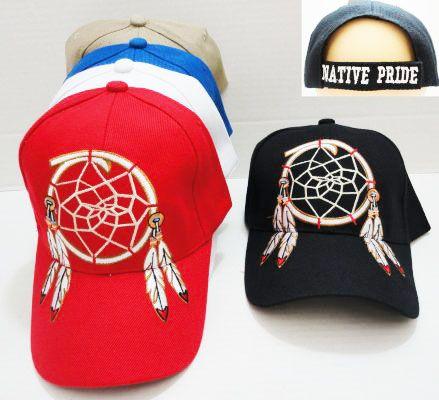 36 Wholesale Dream Catcher Native Pride Cap Baseball Hat Assorted image
