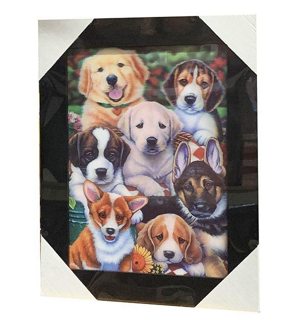 12 Wholesale Seven Puppies Canvas Bedroom Wall Art Decoration Pictures Home Decor image