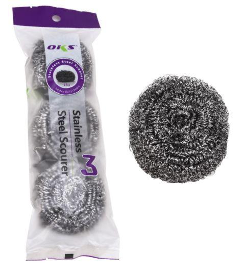 96 Wholesale 96 3-Piece Stainless Steel Scourer image