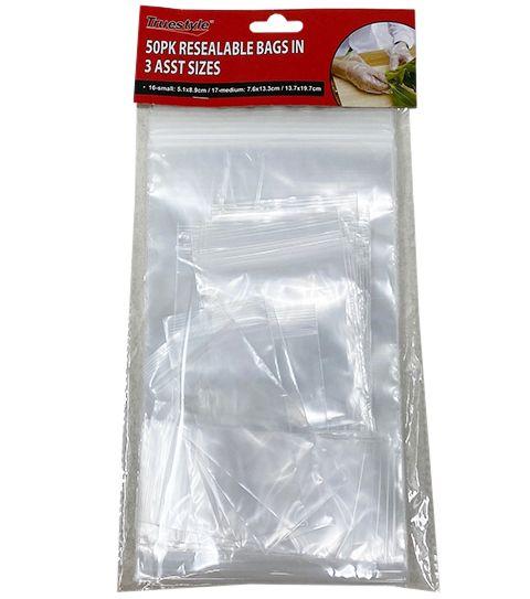 48 Wholesale 48 Wholesale 50 Pack Resealable Bags In 3 Assorted Style image