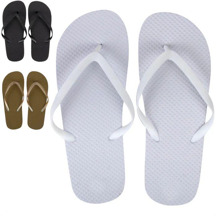 50 Wholesale Women's Flip Flops 3 Color Assortment image