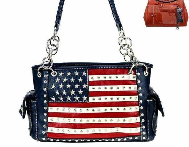 2 Wholesale Montana West American Pride Concealed Handgun Collection Satchel image