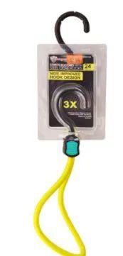 48 Wholesale Bungee Cord With Steel Core Hooks 24 Inch image