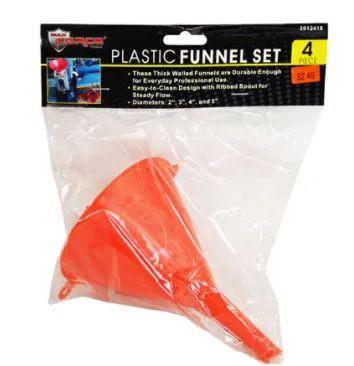 48 Wholesale Plastic Funnel Set 4 Piece image