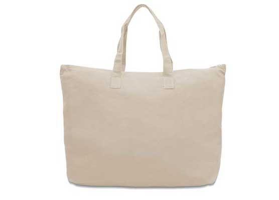 48 Wholesale Amanda Cotton Canvas Tote Bags - Natural Only image