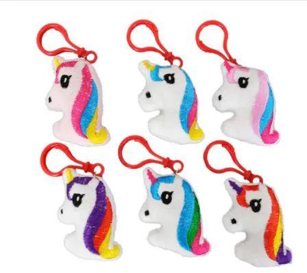 96 Wholesale Plush Unicorn Keychain image