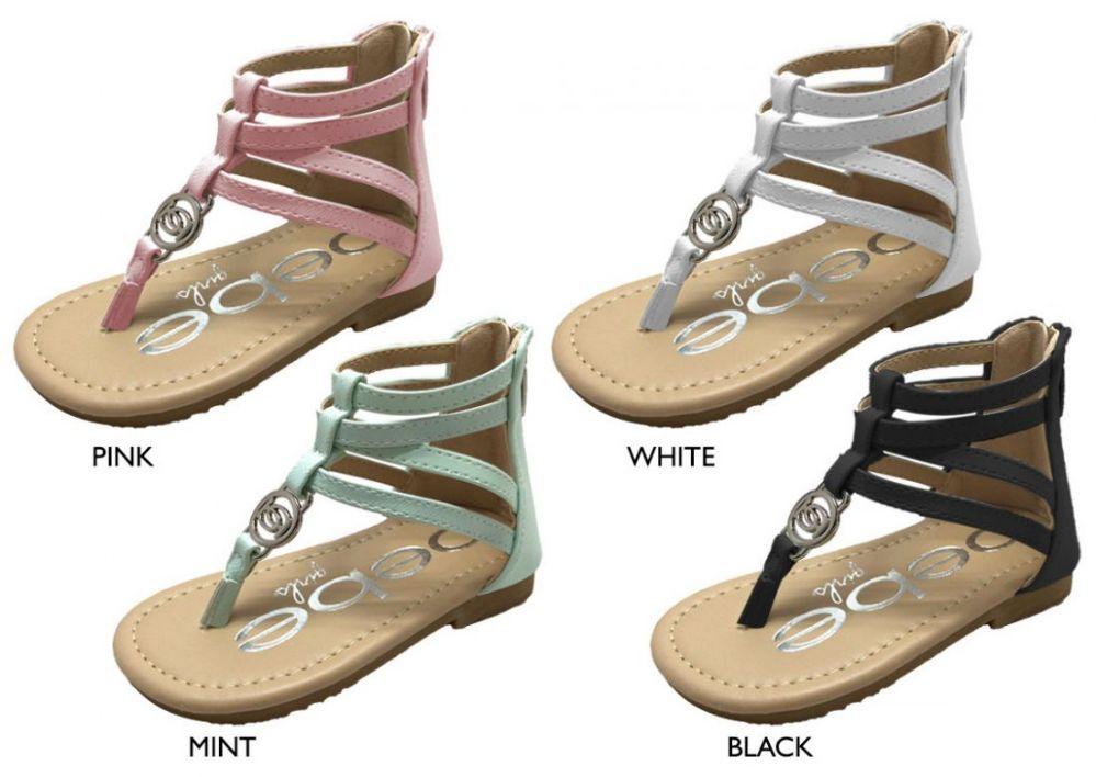 12 Wholesale Toddler Girl's Gladiator Sandals W/ Bebe Hardware image