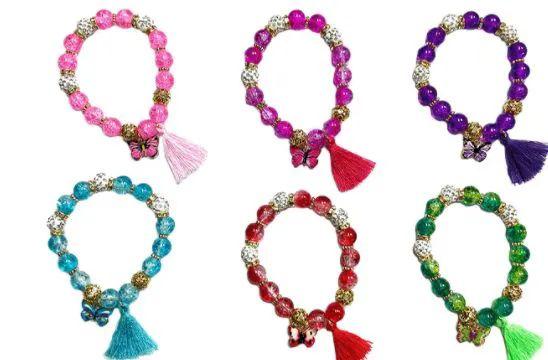 72 Wholesale Charm Bead Bracelet Butterfly image