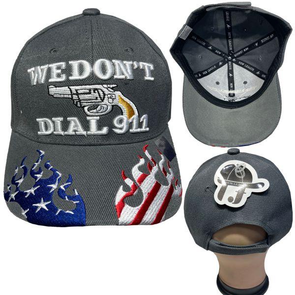 24 Wholesale We Dont Dial 911 Hats Assorted Color image