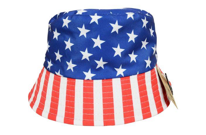 24 Wholesale Bucket Hat Usa Flag image