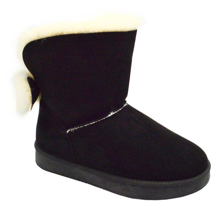 12 Wholesale Women Warm Winter Ankle Boots Color Black Size 5-10 image