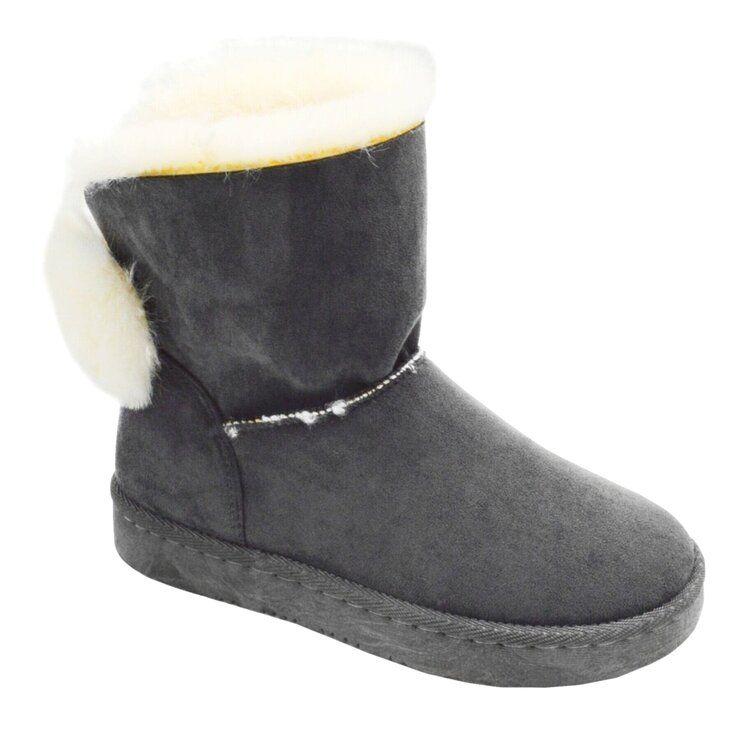 12 Wholesale Women Warm Winter Ankle Boots Color Grey Size 5-8 image