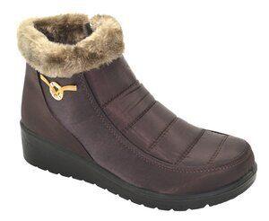 12 Wholesale Ankle Snow Boots For Women Comfortable Winter Boots Color Brown Size 7-11 image