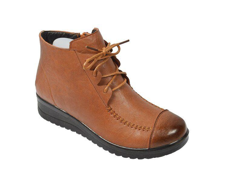 12 Wholesale Women's Comfortable Ankle Boots Color Tan Size 5-10 image