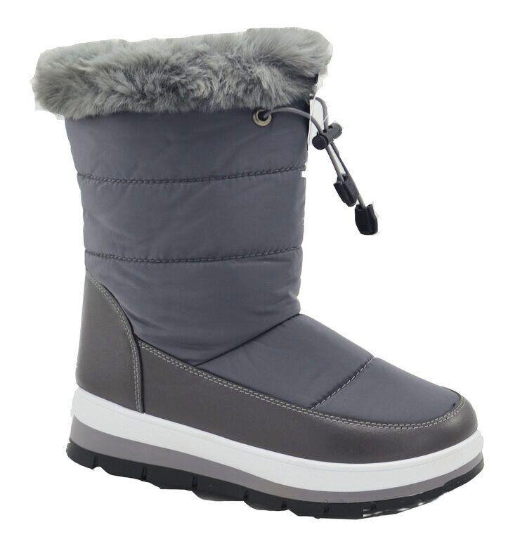 12 Wholesale Snow Boots For Women Comfortable Winter Boots Color Grey Size 5-10 image