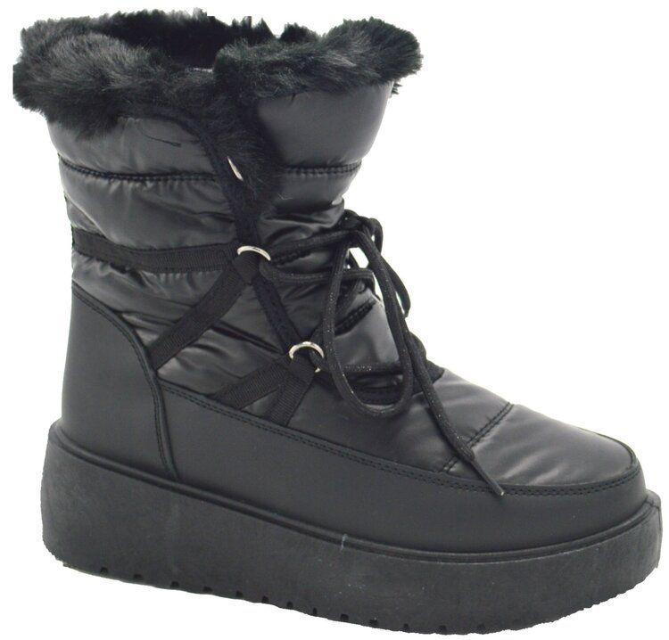 12 Wholesale Snow Boots For Women With Platforms, Comfortable Winter Boots Color Black Size 5-10 image