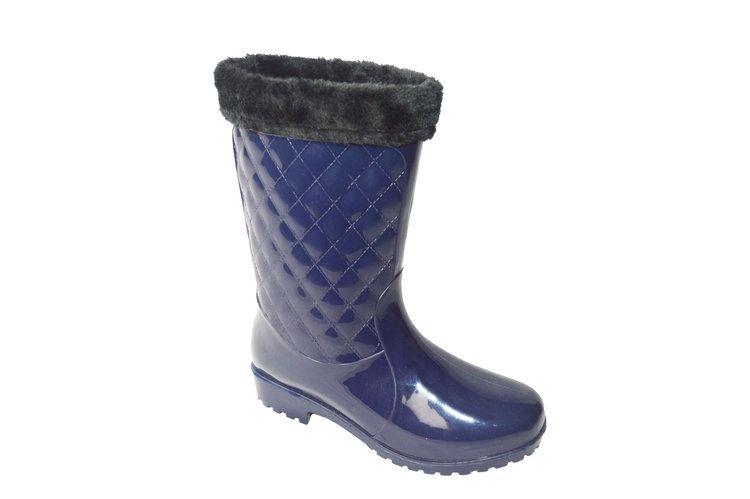 12 Wholesale Womens Rain Boots Lightweight Color Blue Size 5-10 image