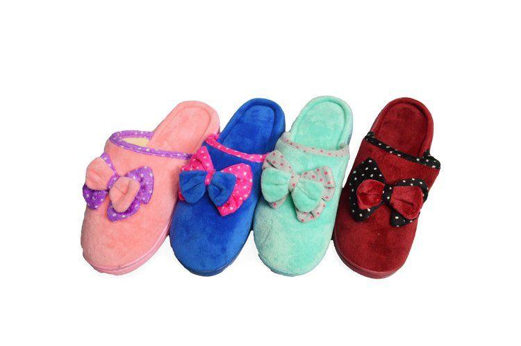 36 Wholesale Woman Faux Fur Fuzzy Comfy Soft Plush Indoor Outdoor Spa Bedroom Slipper Assorted Color And Size image