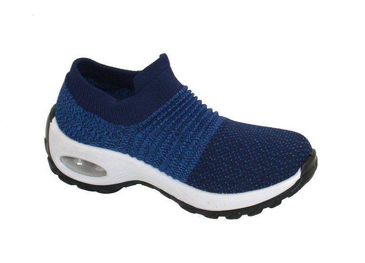 12 Wholesale Women's Sneakers, Breathable, Running Shoes, Comfortable Shoes In Blue Assorted Size image