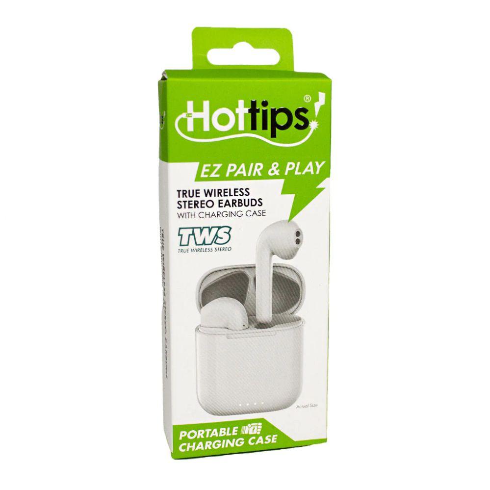 4 Wholesale Hottips White Wireless TWS Stick Earbuds with Charging Case image