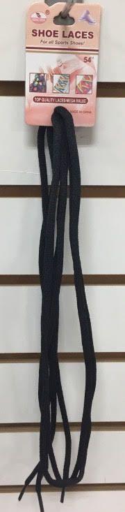 48 Wholesale Black Boot Laces 54" image