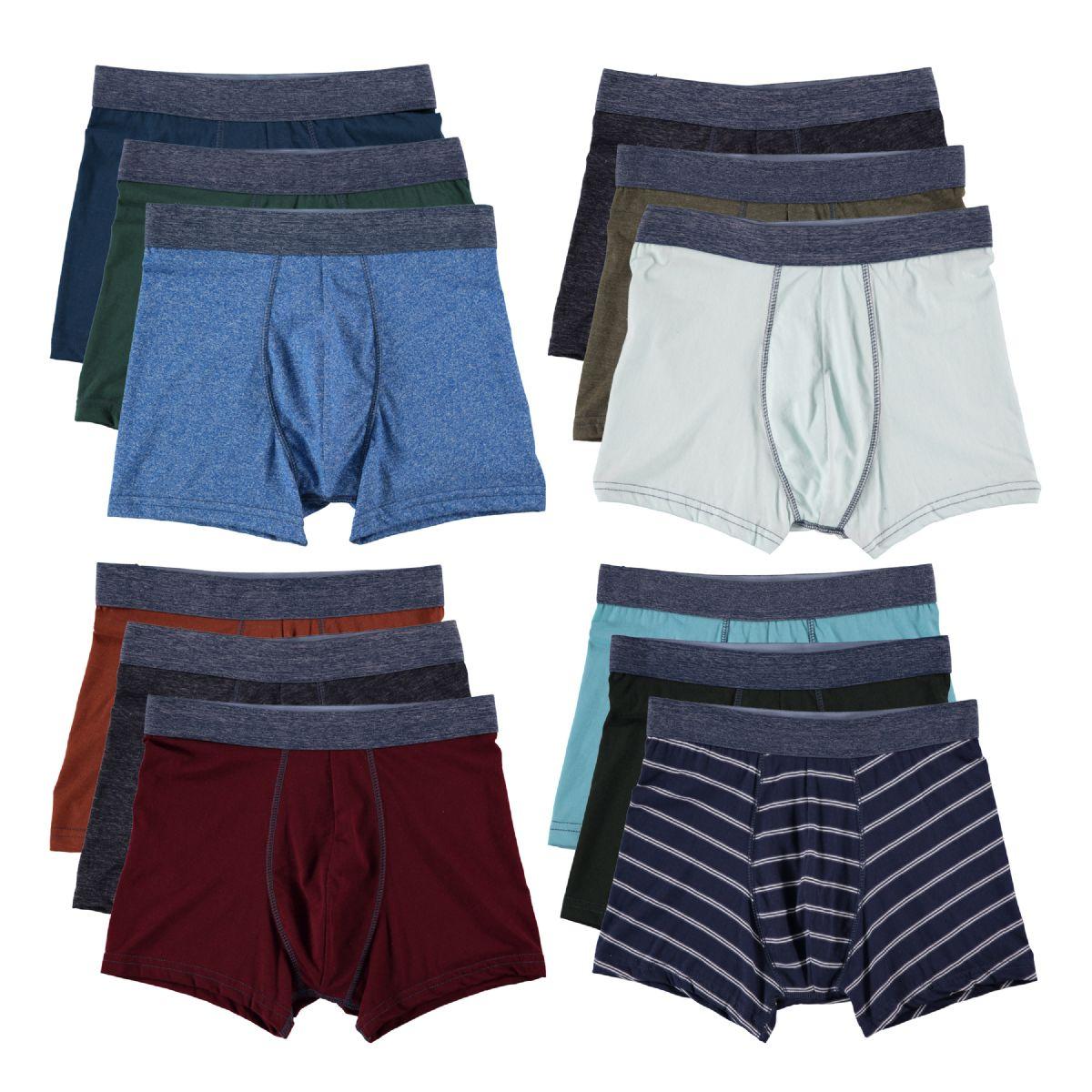 72 Wholesale Yacht And Smith Men's Cotton Boxer Briefs In Assorted Colors Size Large image