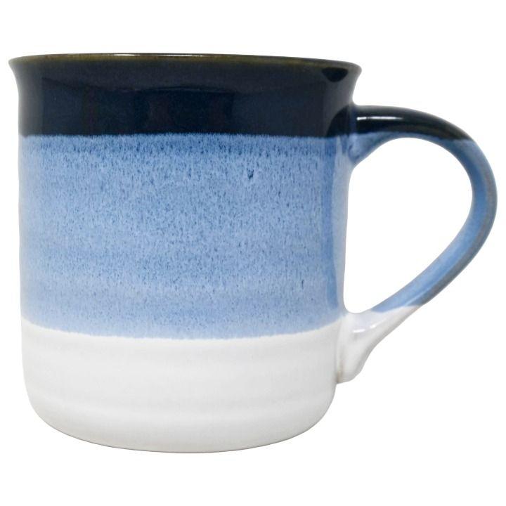 4 Wholesale 4pc Blue White Stripe Mug Set image
