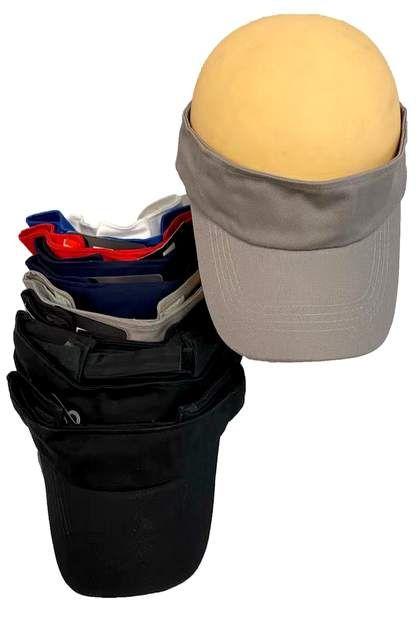 24 Wholesale Solid Color Visor Hat Baseball Cap image