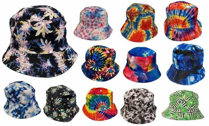 24 Wholesale Mix Color Bucket Hat image