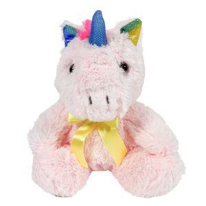 12 Wholesale 7 Inch Plush Pink Unicorn With Bow image
