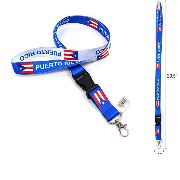 60 Wholesale Puerto Rico Lanyard image
