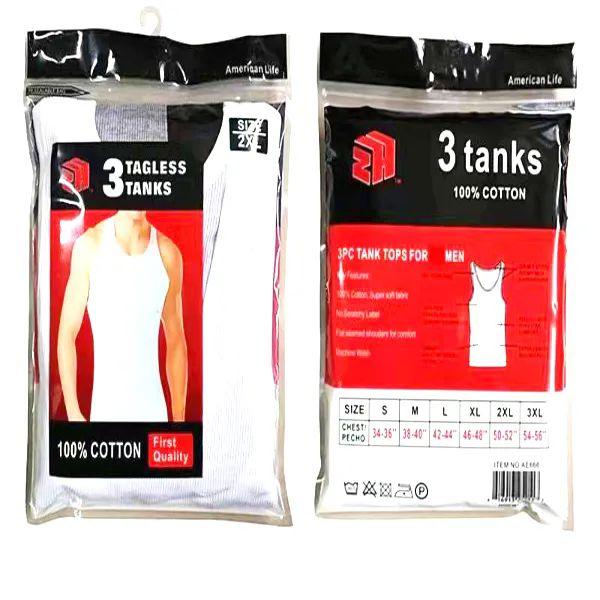 36 Wholesale Mens Tank Tops Assorted Colors image