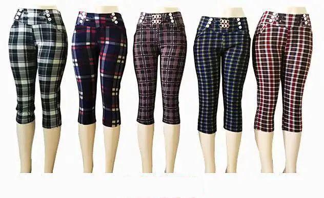 12 Wholesale Capris For Women Casual Summer Crop Pants image