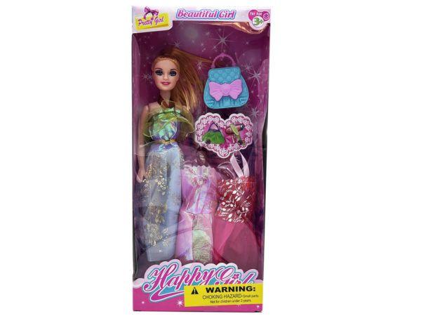 24 Wholesale 11 In Assorted Toy Beauty Doll With Shimmer Fashion Dresses And Accessories image