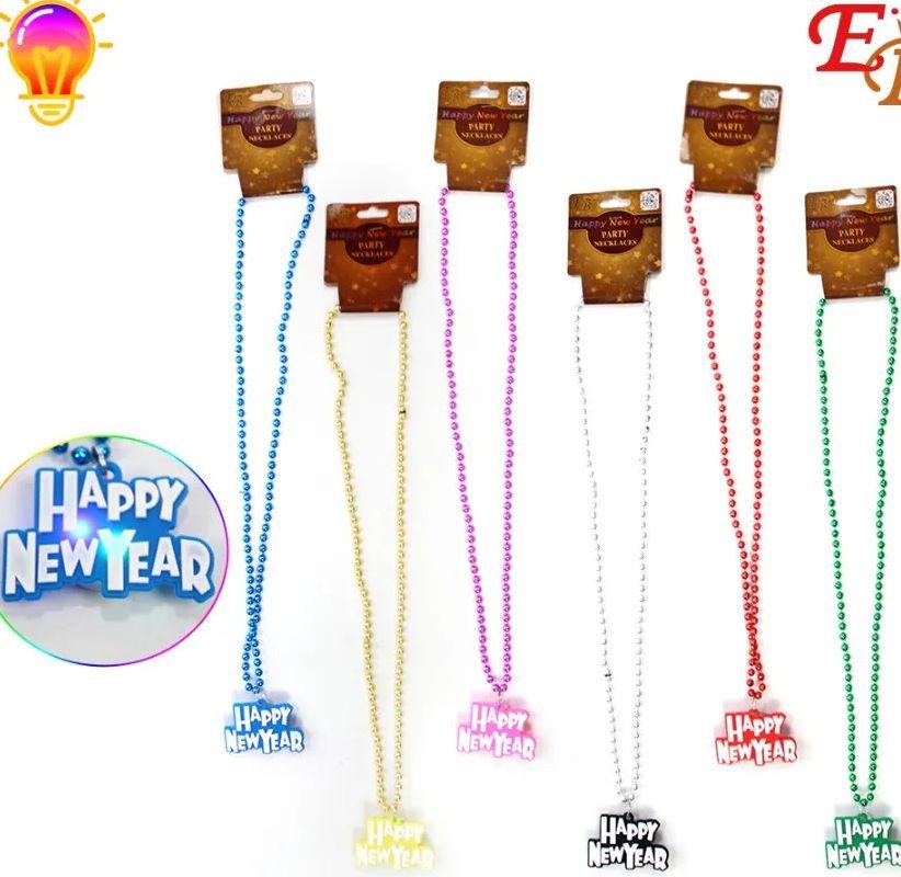 96 Wholesale 20 Inch New Year Light Up Necklace image