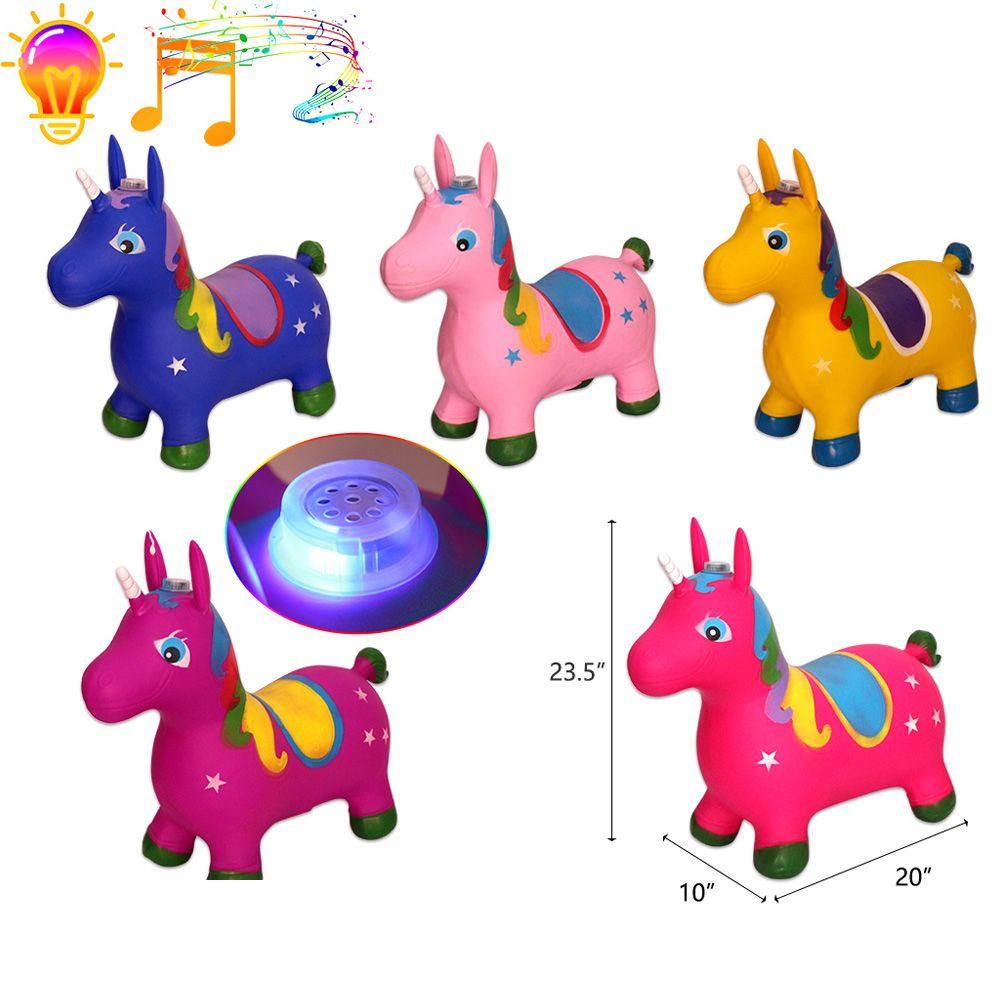 12 Wholesale Inflateable Unicorn With Light And Sound image