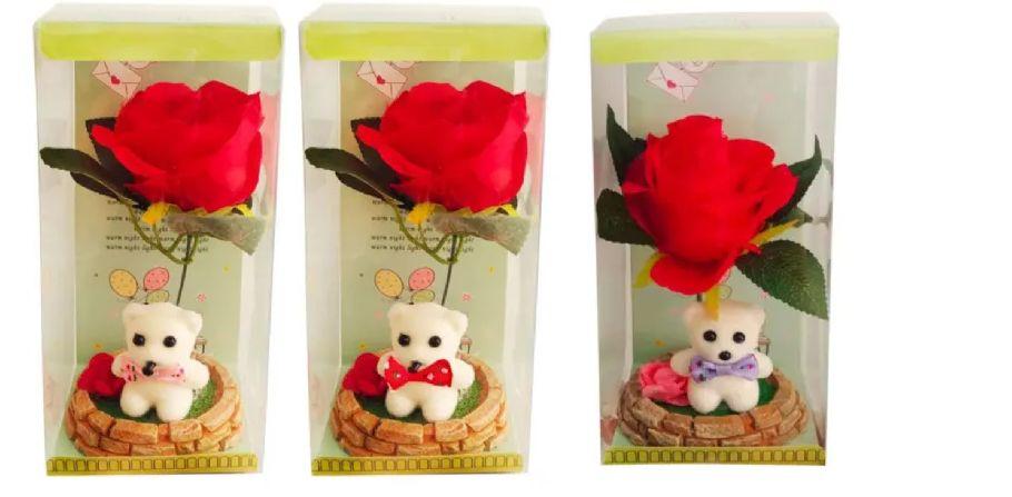 24 Wholesale 8 Inch Rose Bear Ornaments image