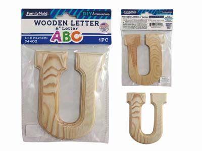 144 Wholesale Wooden Letter U image